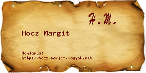 Hocz Margit névjegykártya